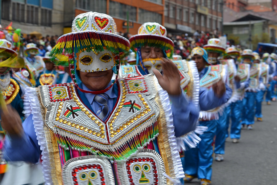 Kullawada dance during Gran Poder festival in La Paz