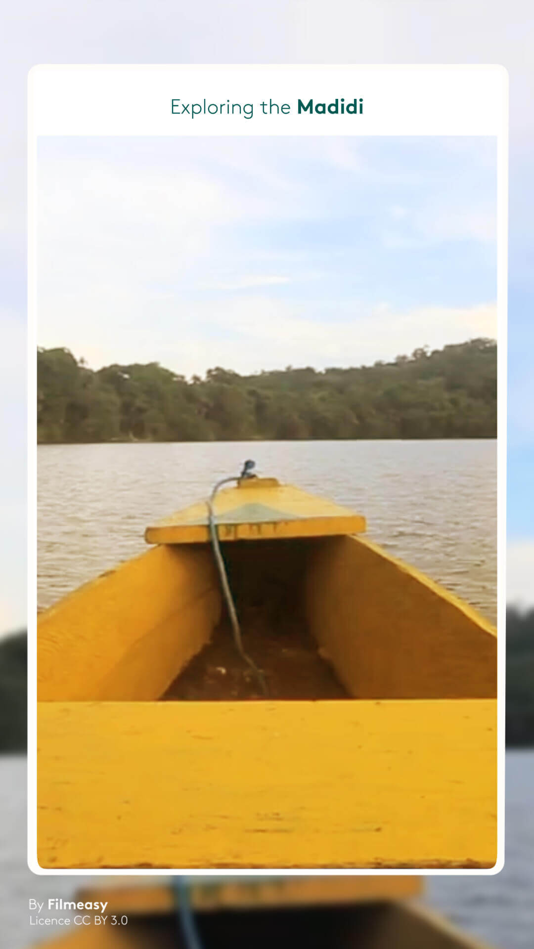 Sailing on the river in Madidi Park!